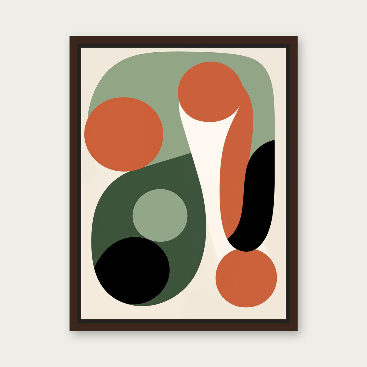 Parker Floating Frame Canvas - Espresso floating frame