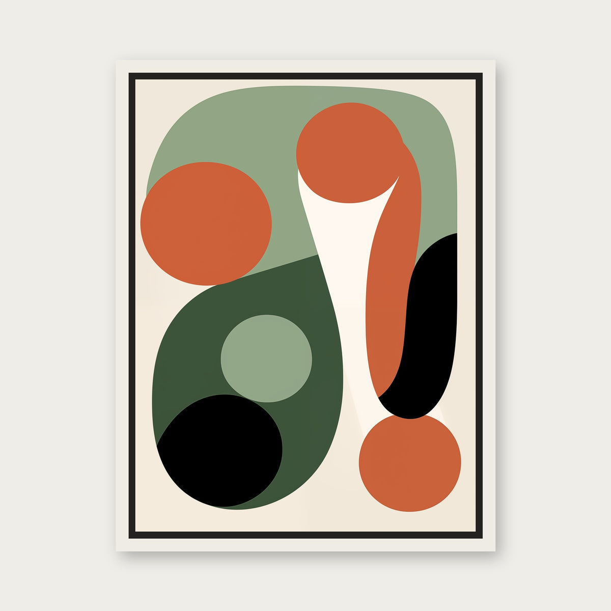 Parker Floating Frame Canvas - White floating frame
