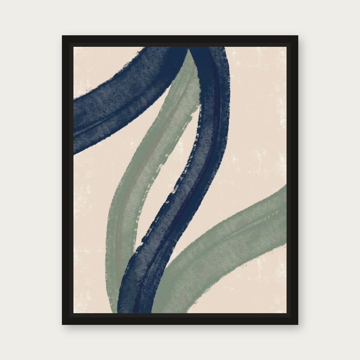 Passing Lane Blue Floating Frame Canvas - Black floating frame