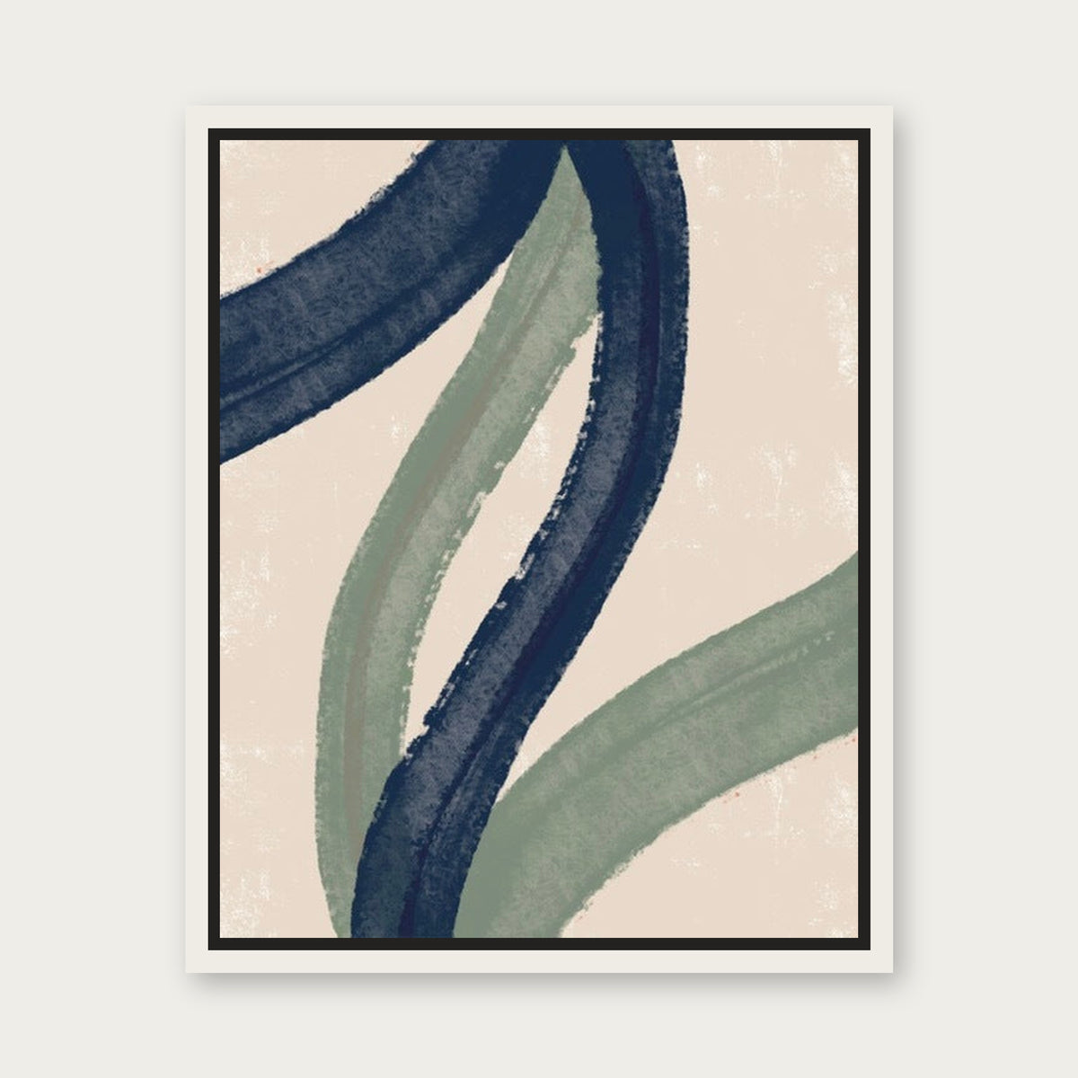 Passing Lane Blue Floating Frame Canvas - White floating frame