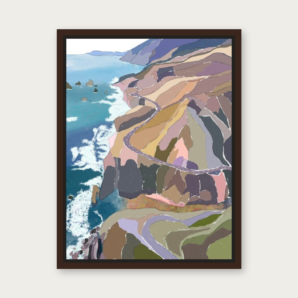 Pch Floating Frame Canvas - Espresso floating frame
