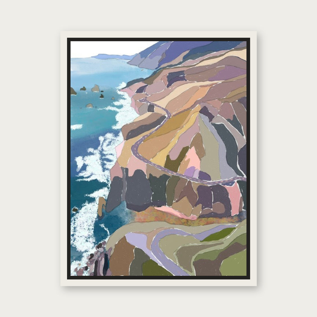 Pch Floating Frame Canvas - White floating frame
