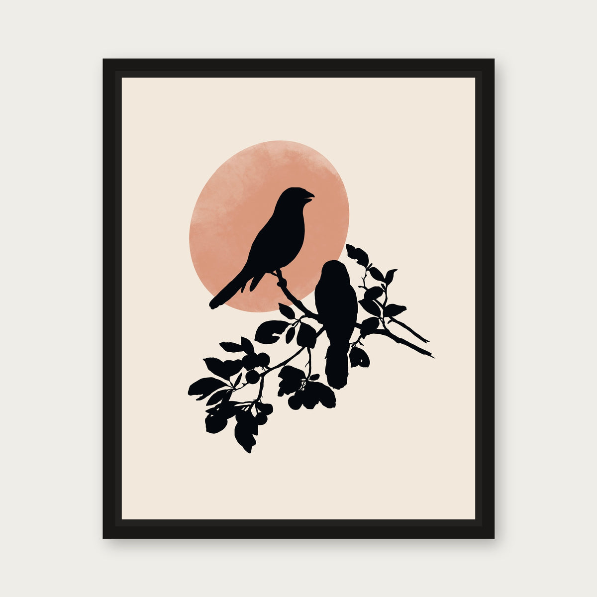 Perch Floating Frame Canvas - Black floating frame