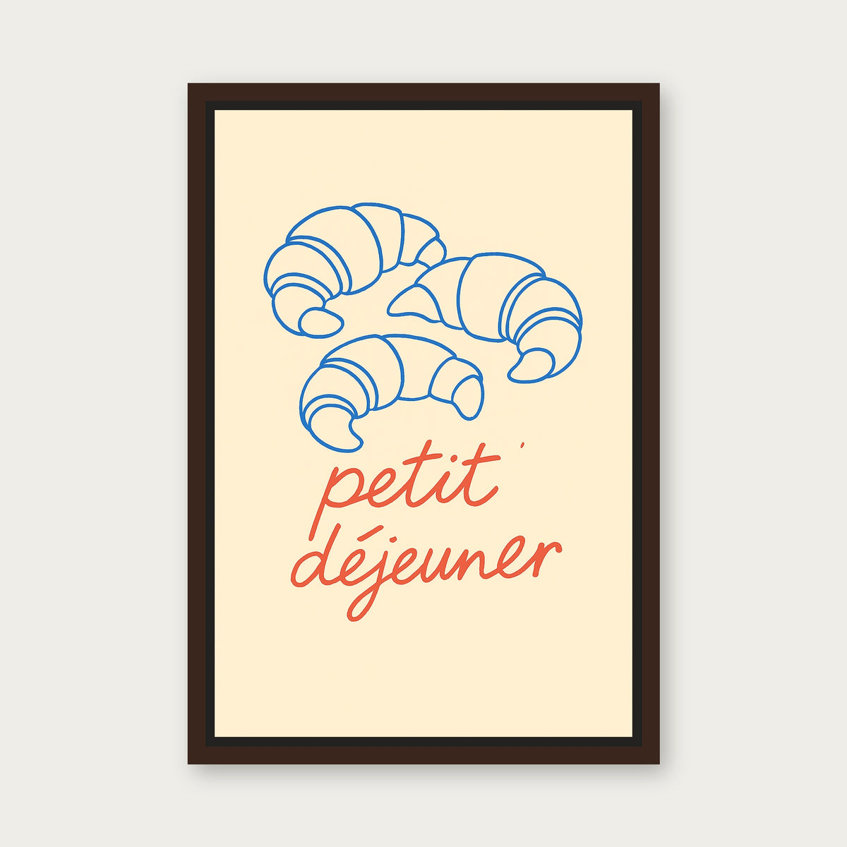 Petit Framed Floating Frame Canvas - Espresso floating frame