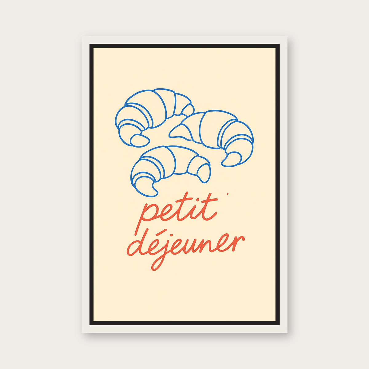 Petit Framed Floating Frame Canvas - White floating frame