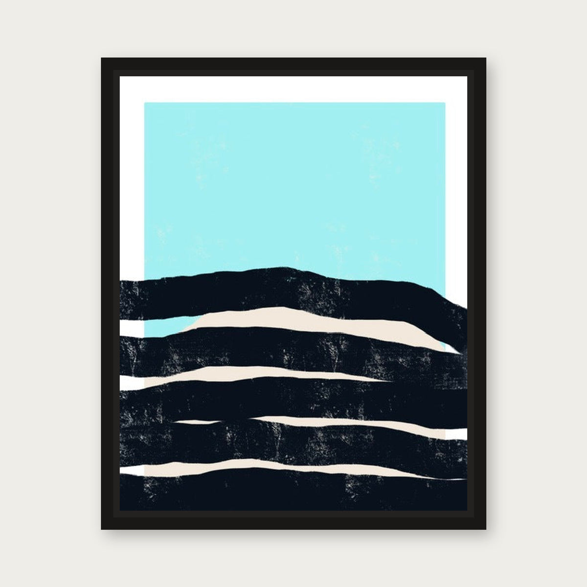 Phuket Floating Frame Canvas - Black floating frame