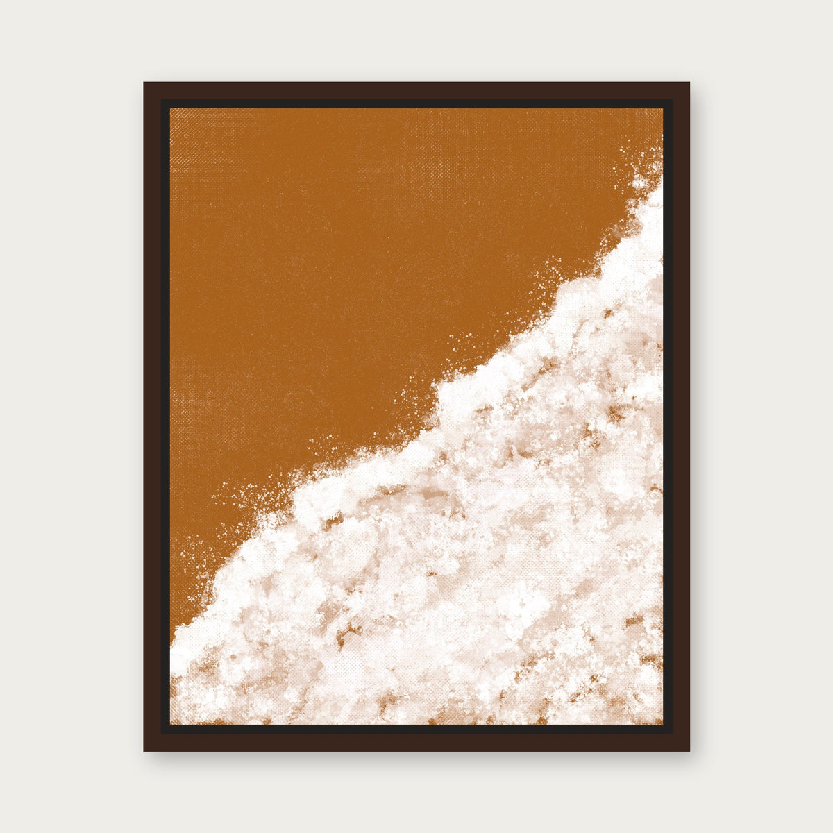 Porto Covo Floating Frame Canvas - Espresso floating frame