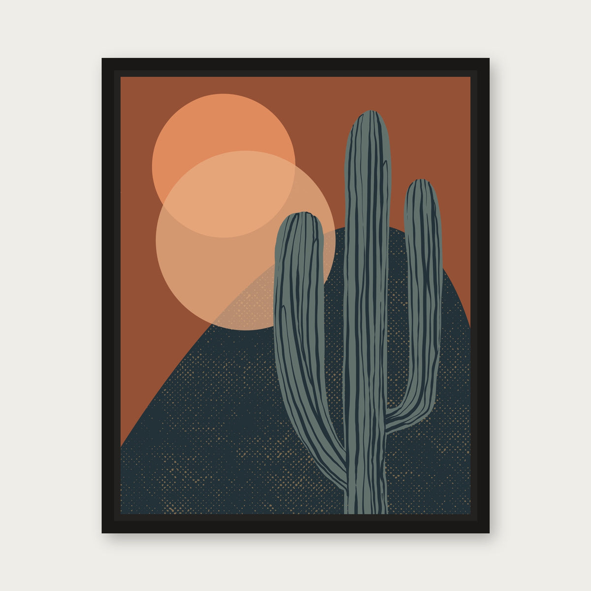 Quiet Time Floating Frame Canvas - Black floating frame