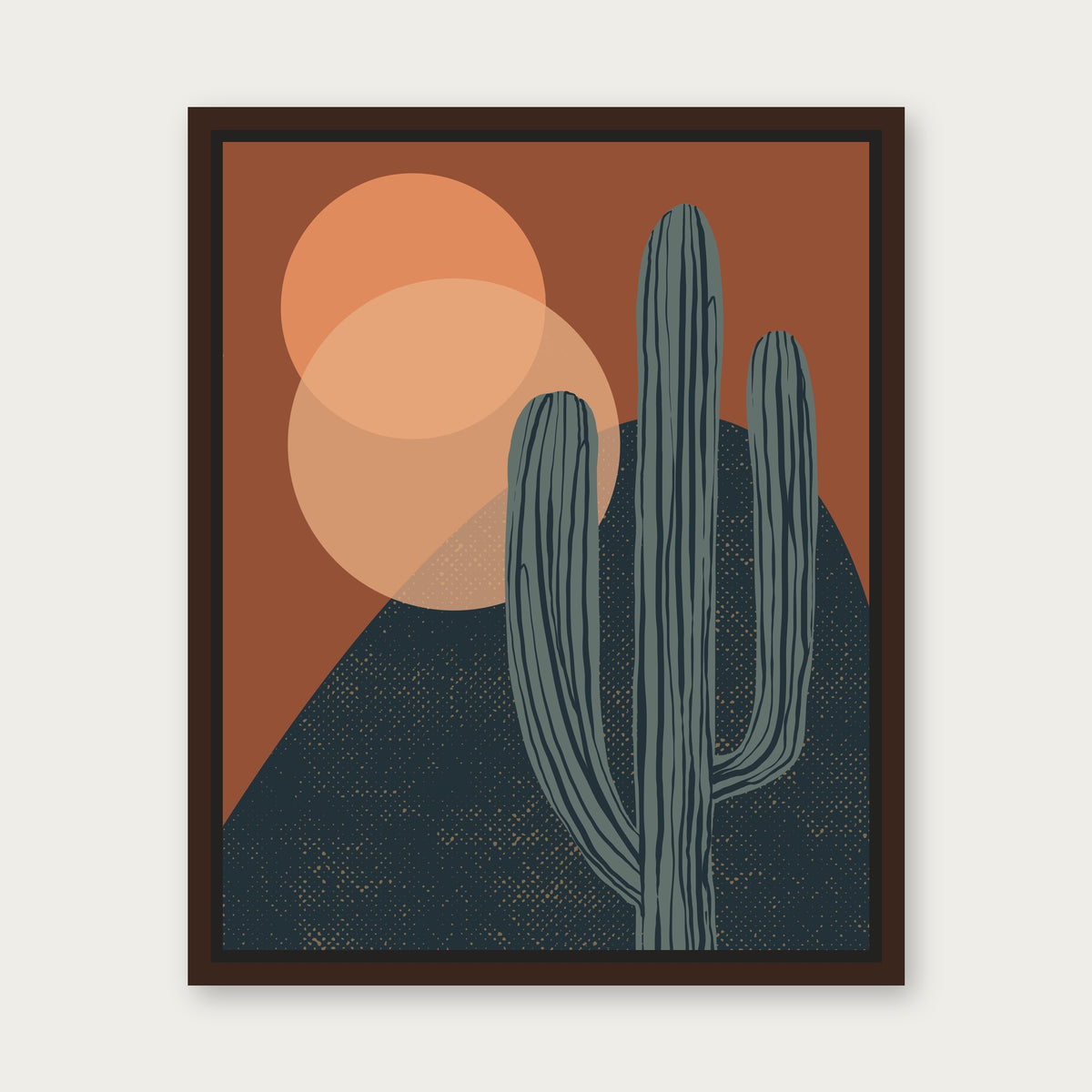 Quiet Time Floating Frame Canvas - Espresso floating frame