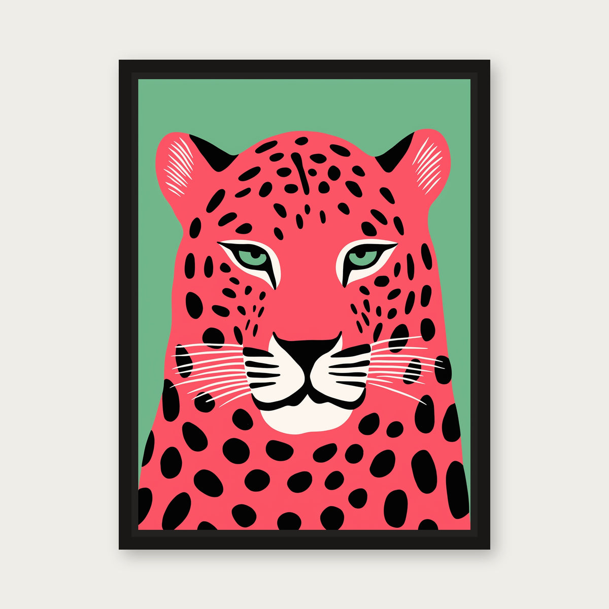 Rajah Floating Frame Canvas - Black floating frame