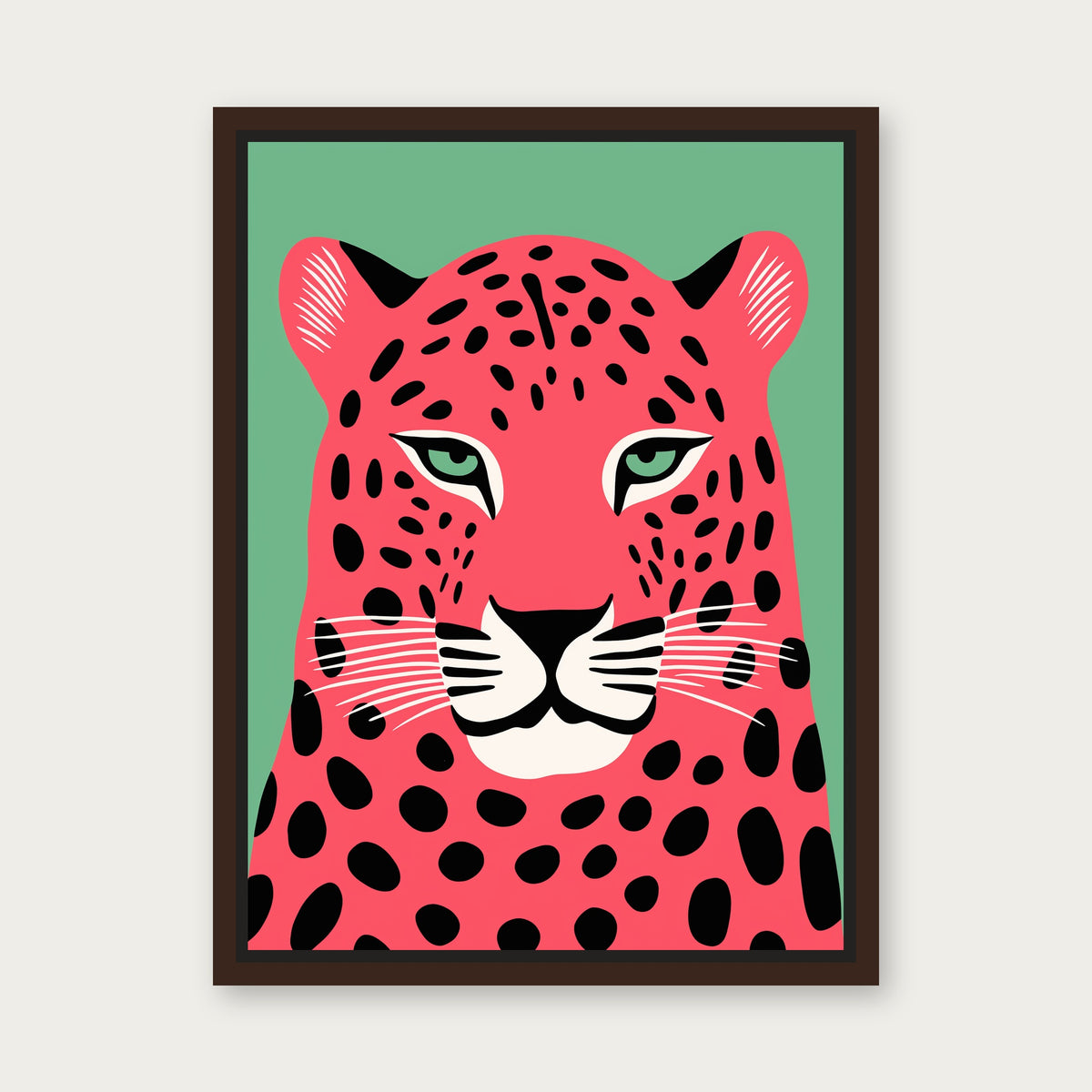 Rajah Floating Frame Canvas - Espresso floating frame
