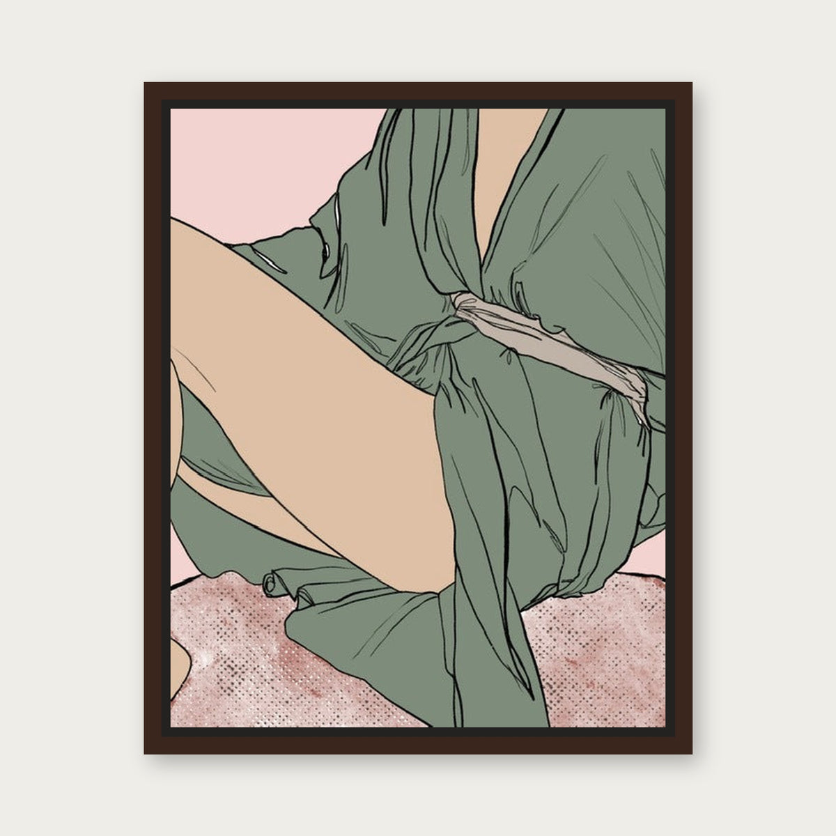 Relax Floating Frame Canvas - Espresso floating frame