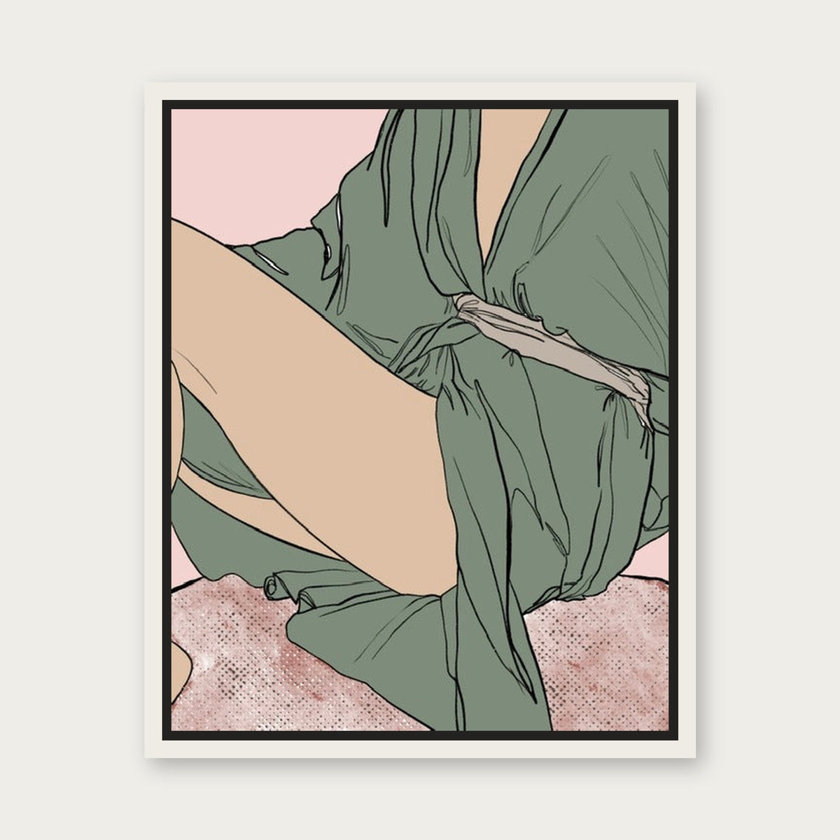 Relax Floating Frame Canvas - White floating frame