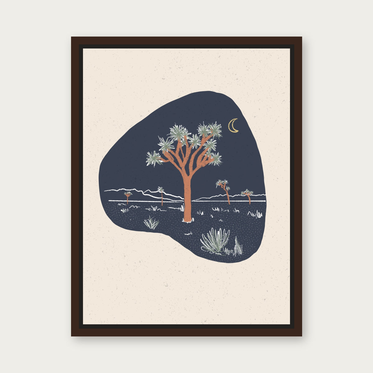 Retreat 1 Floating Frame Canvas - Espresso floating frame