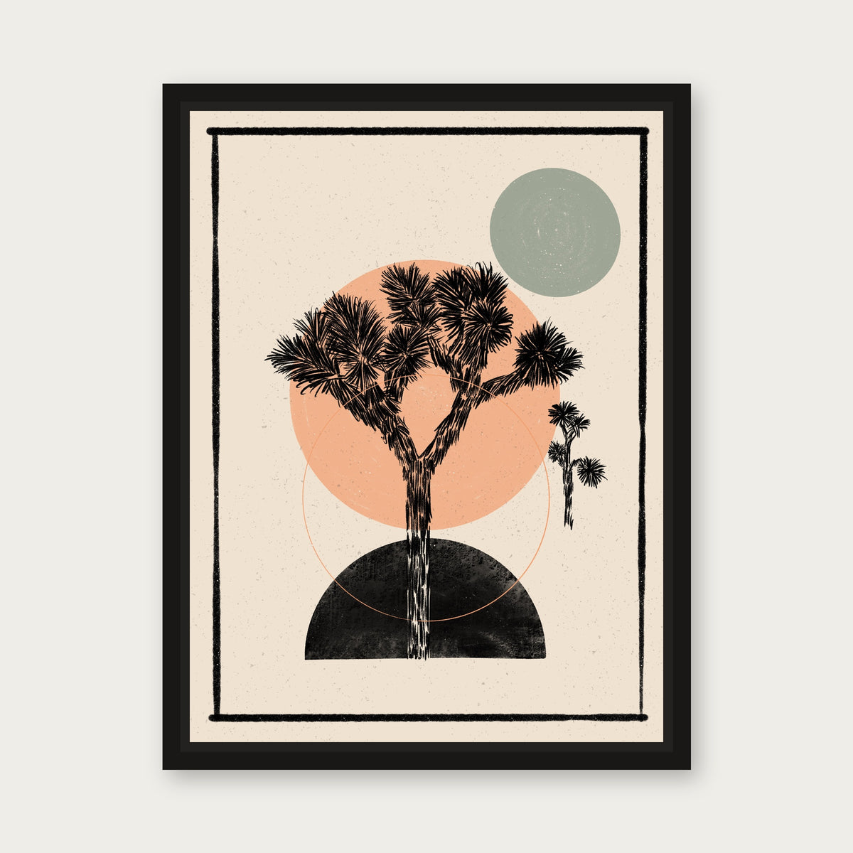 Ring Of Fire 1 Floating Frame Canvas - Black floating frame