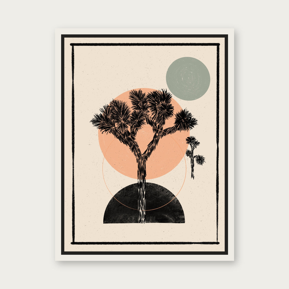 Ring Of Fire 1 Floating Frame Canvas - White floating frame