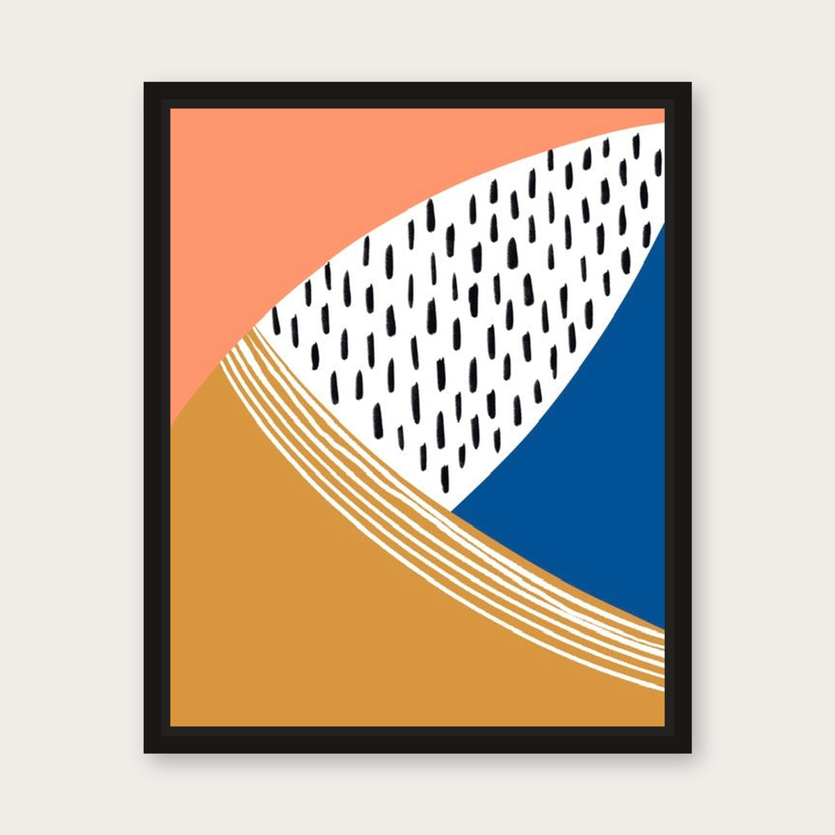 Roar Floating Frame Canvas - Black floating frame