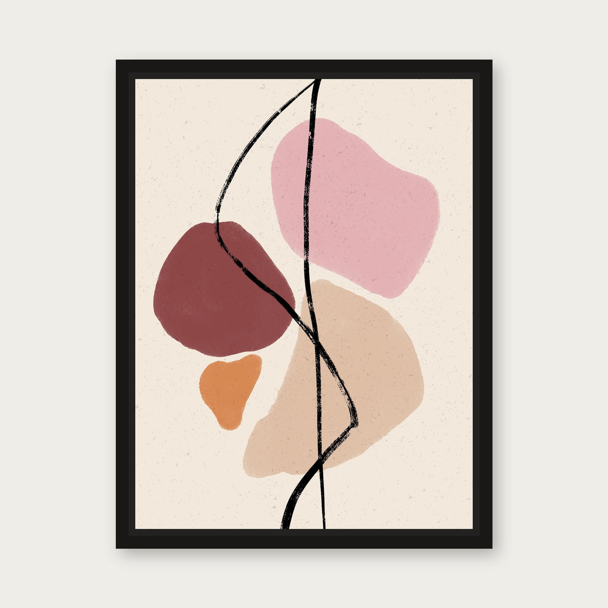 Rocky 1 Floating Frame Canvas - Black floating frame
