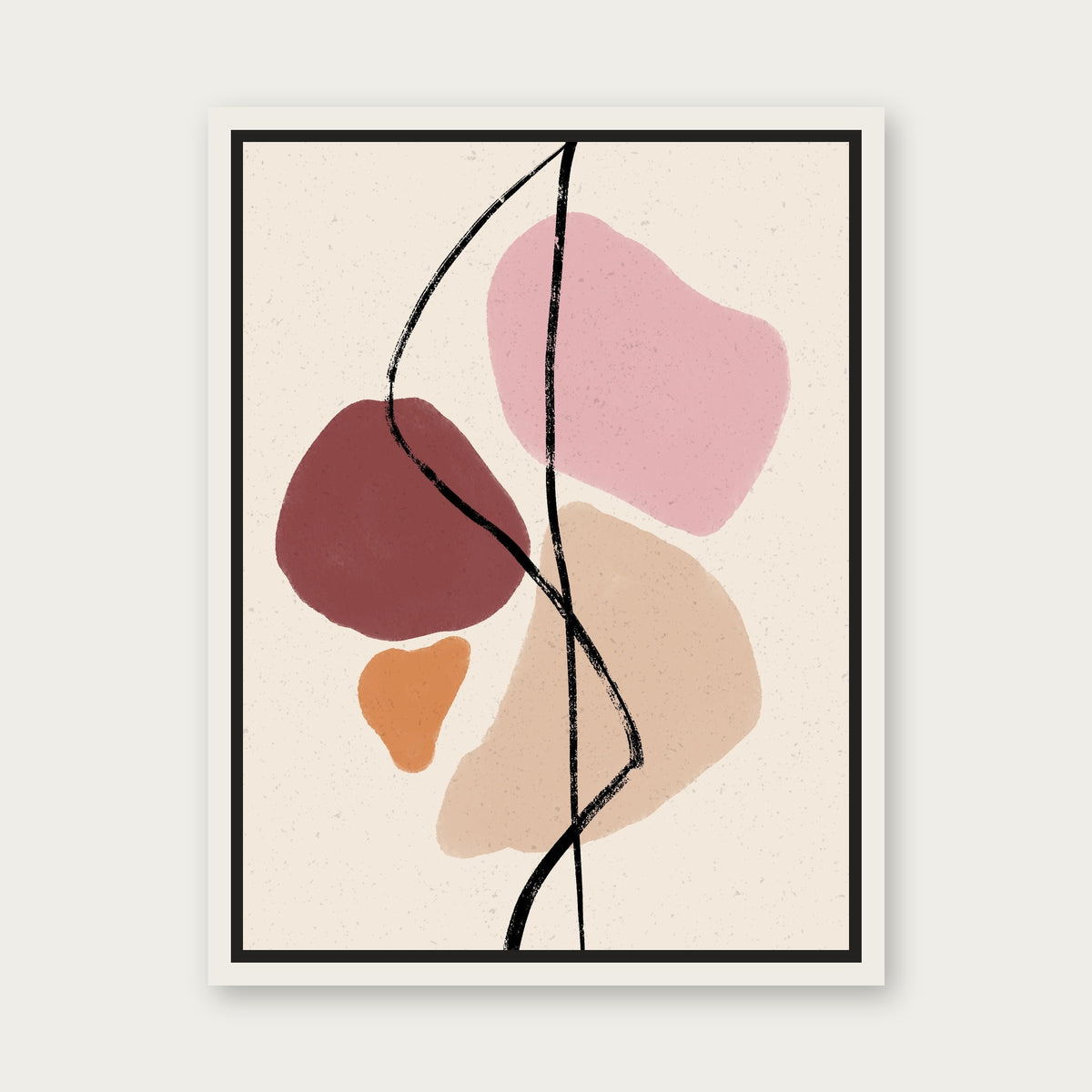 Rocky 1 Floating Frame Canvas - White floating frame