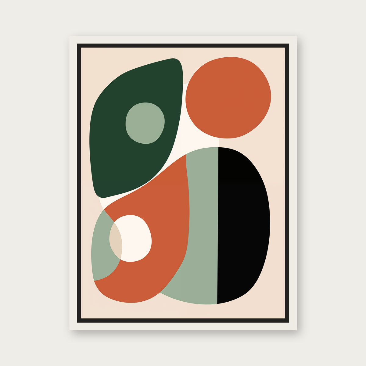 Rollins Floating Frame Canvas - White floating frame