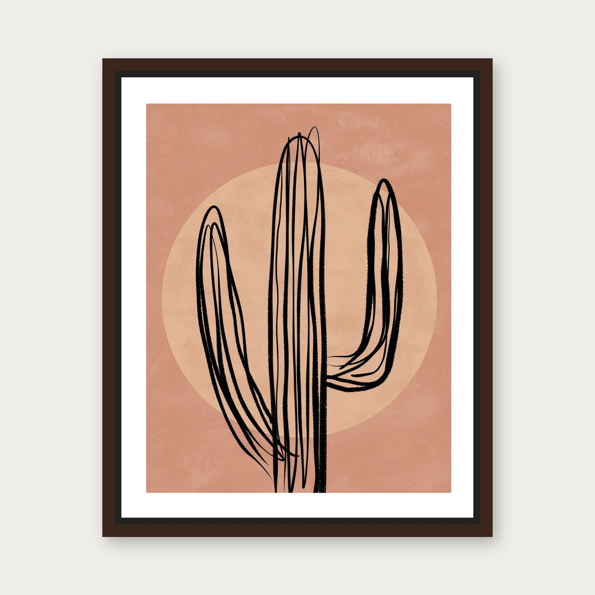 Ronin 1 Floating Frame Canvas - Espresso floating frame
