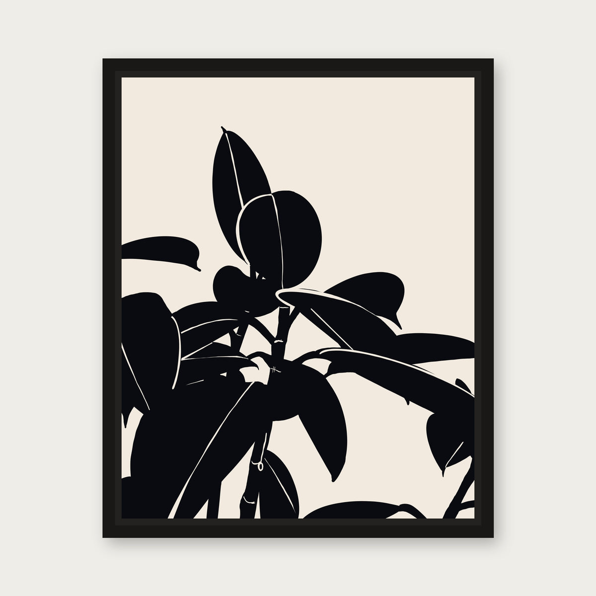 Rubbernecking Floating Frame Canvas - Black floating frame