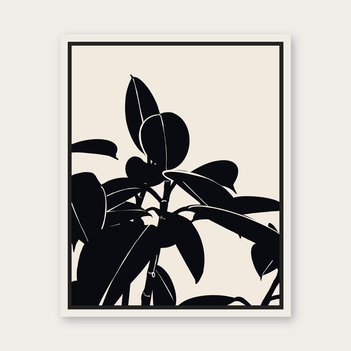 Rubbernecking Floating Frame Canvas - White floating frame