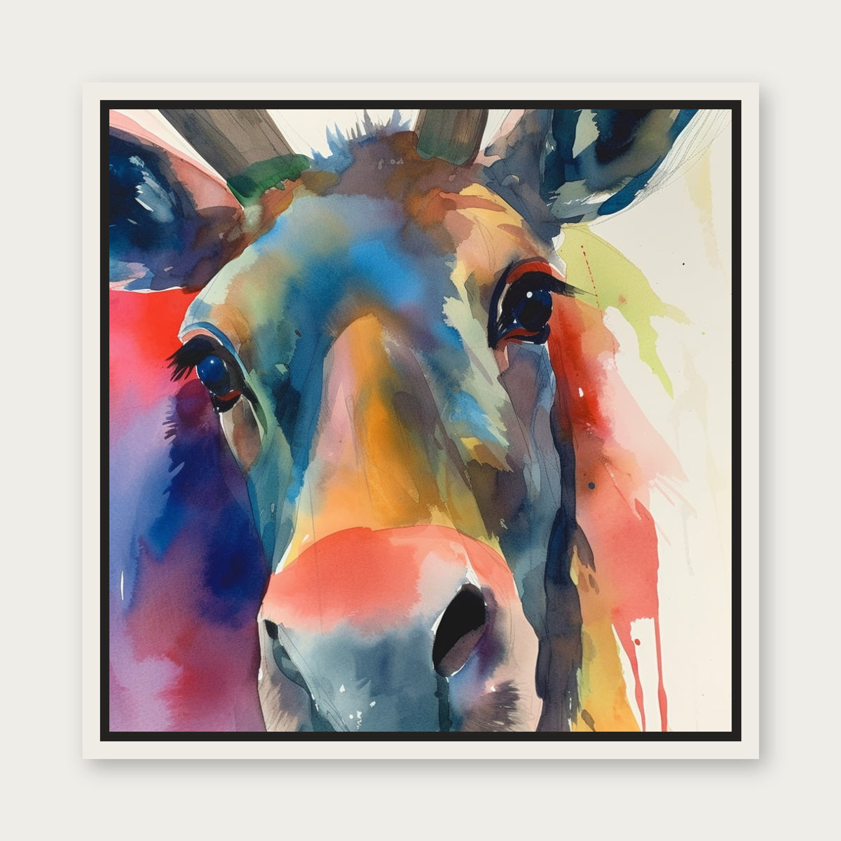 Ruth Floating Frame Canvas - White floating frame