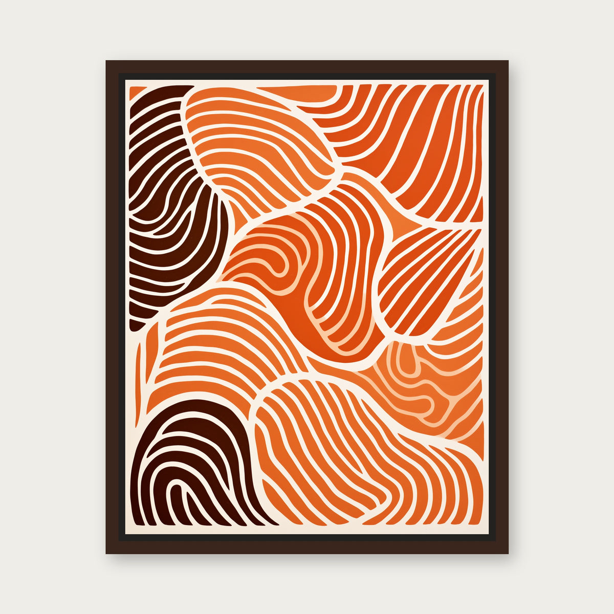 Sandstorm Floating Frame Canvas - Espresso floating frame
