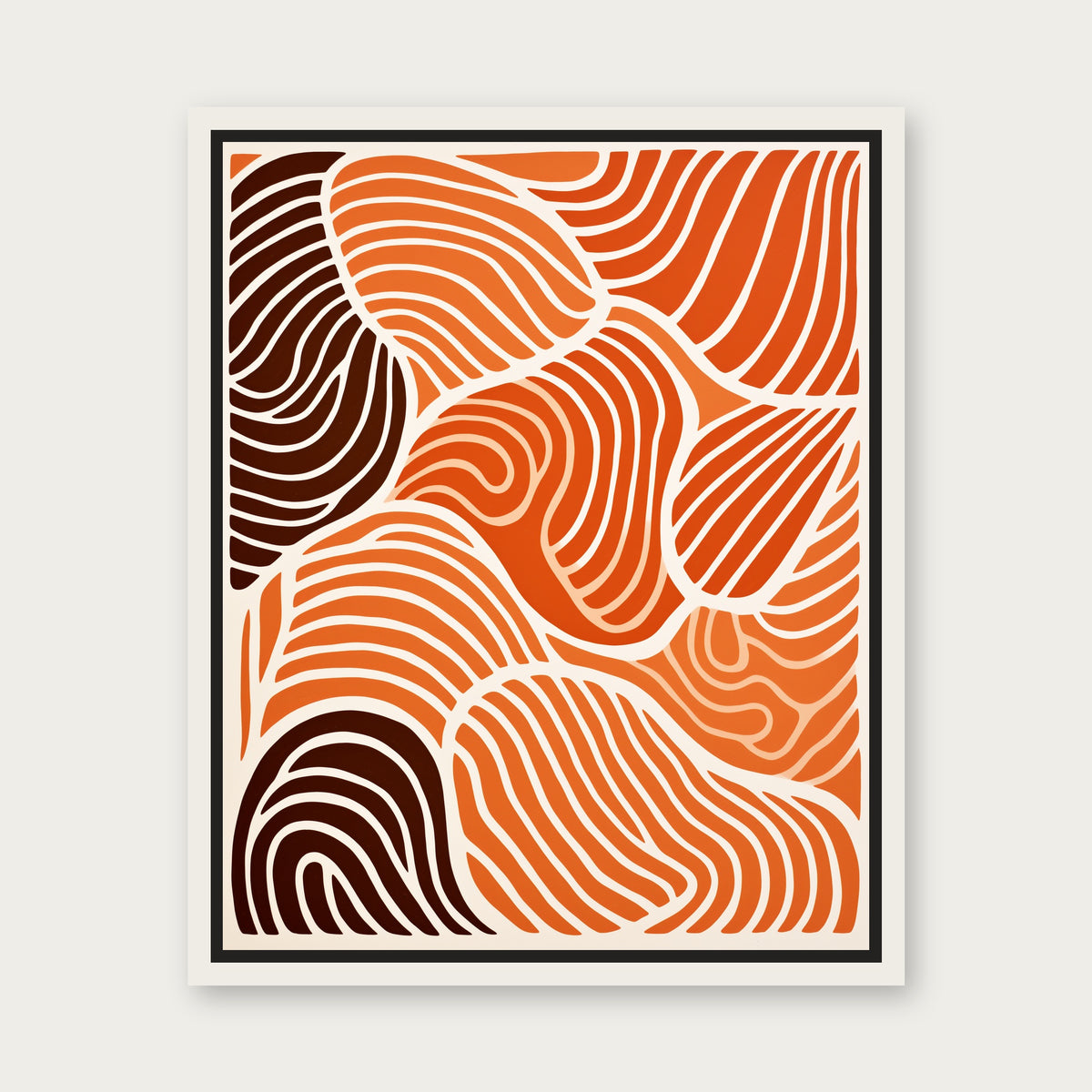 Sandstorm Floating Frame Canvas - White floating frame