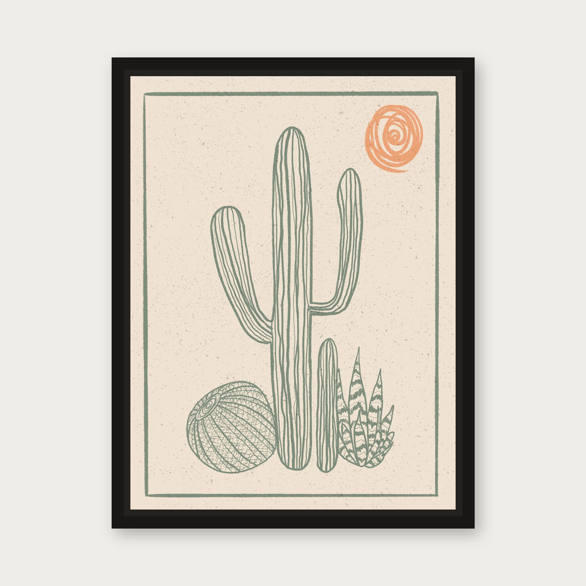 Sedona 1 Floating Frame Canvas - Black floating frame