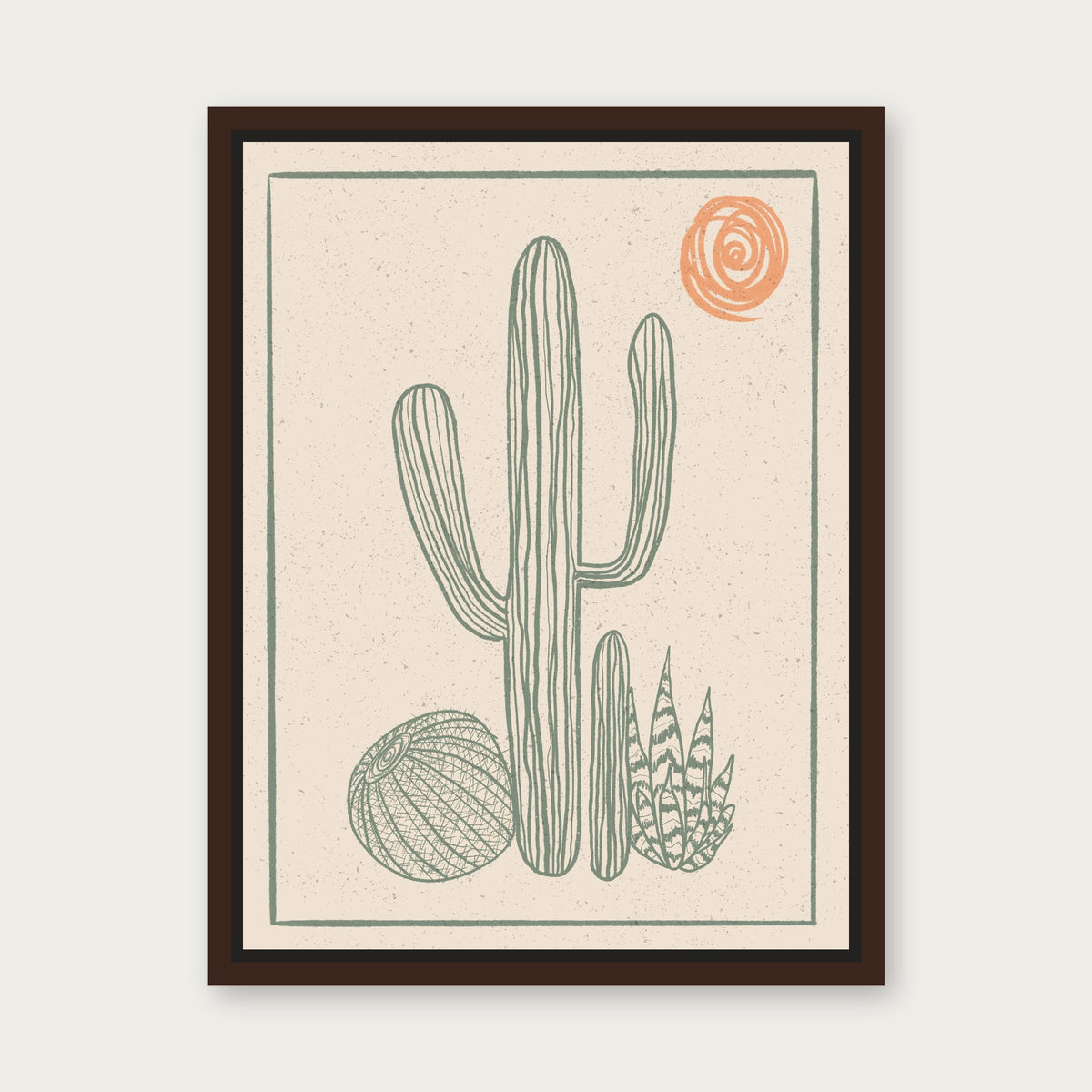 Sedona 1 Floating Frame Canvas - Espresso floating frame