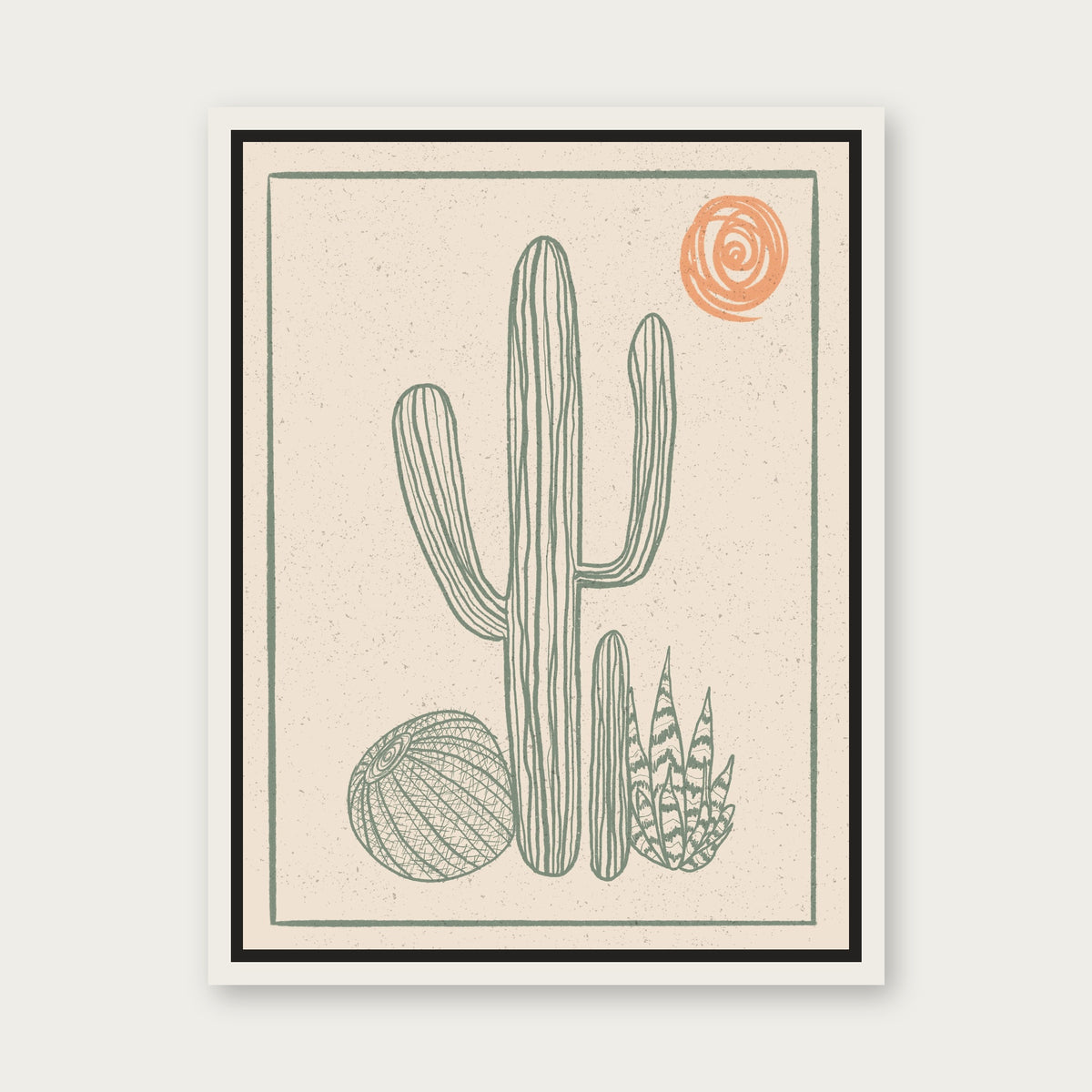 Sedona 1 Floating Frame Canvas - White floating frame
