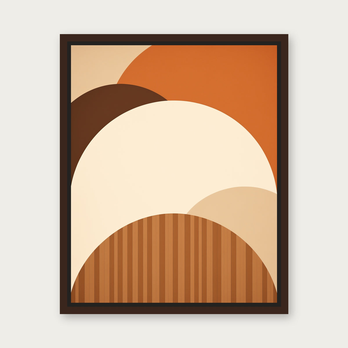 Shellela Floating Frame Canvas - Espresso floating frame