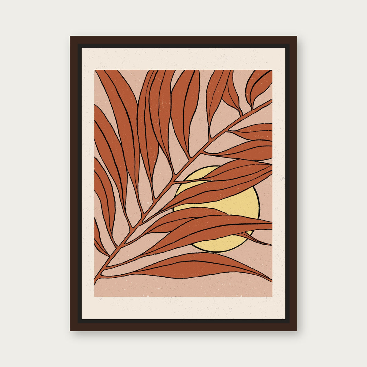Shine Through 1 Floating Frame Canvas - Espresso floating frame