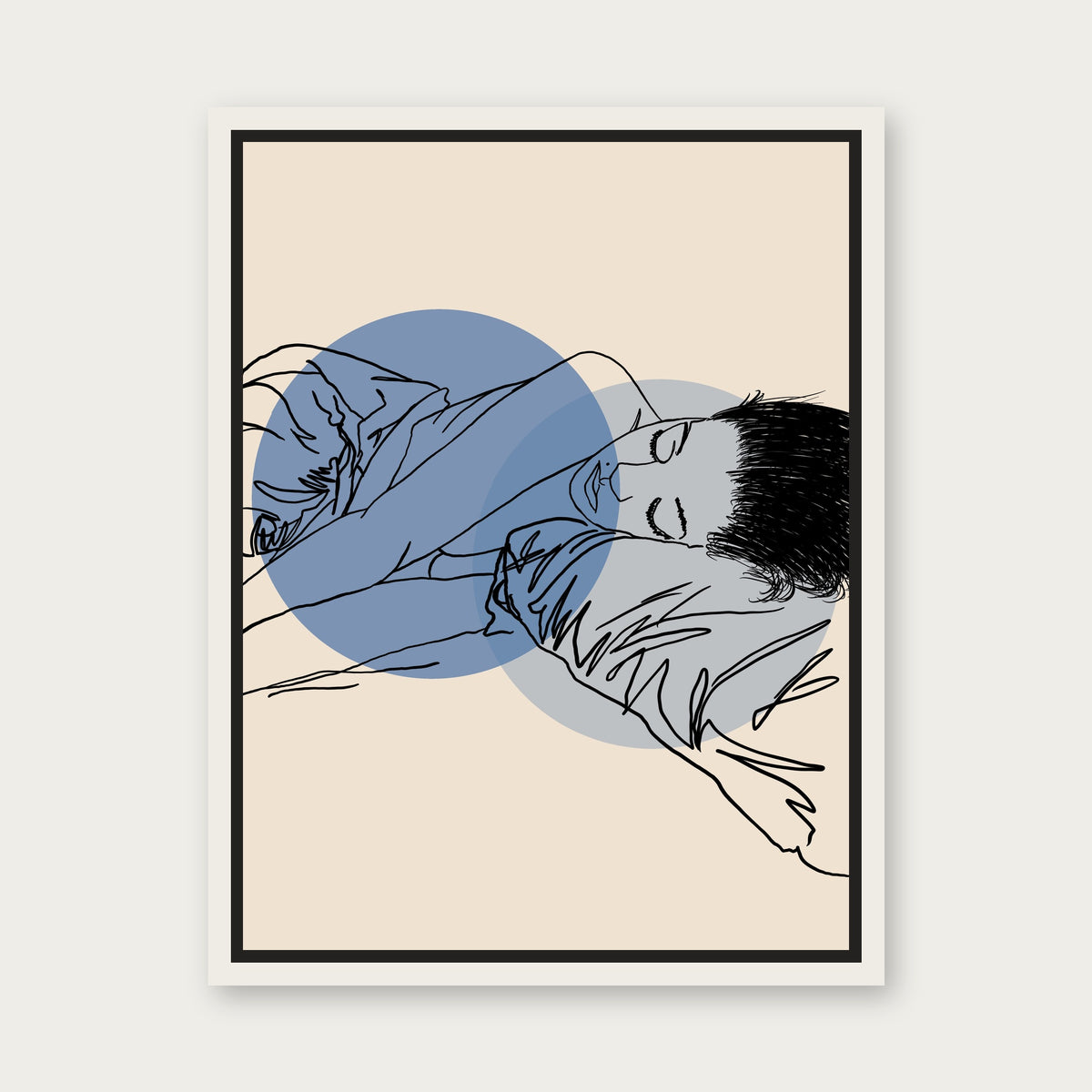 Sleeping Beauty 1 Floating Frame Canvas - White floating frame