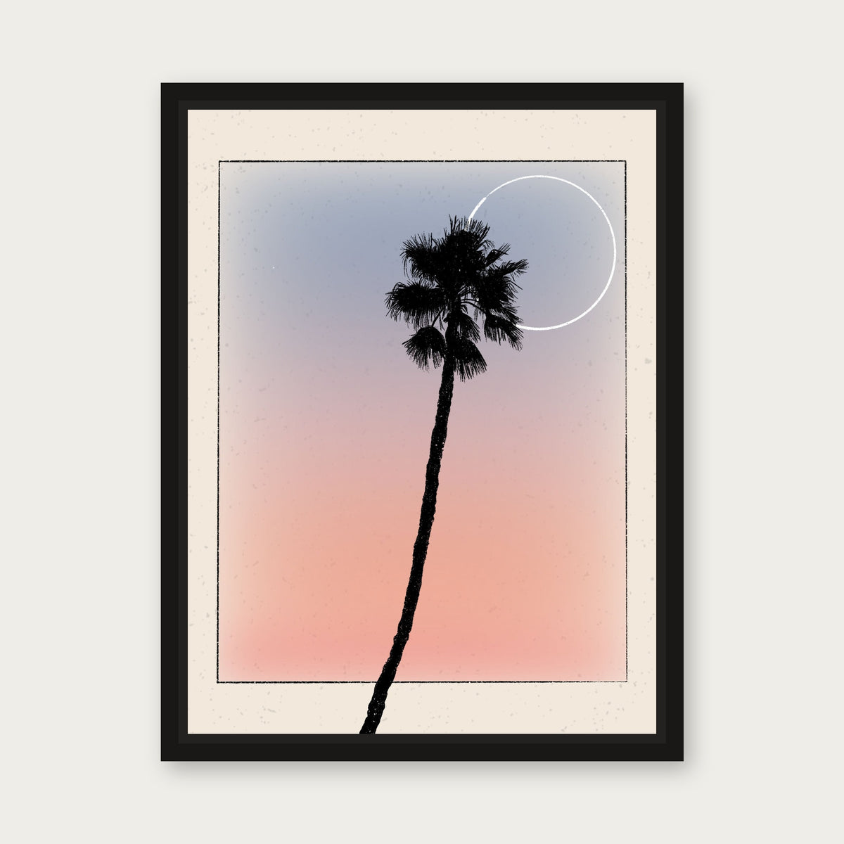 Sorbet Skies 1 Floating Frame Canvas - Black floating frame