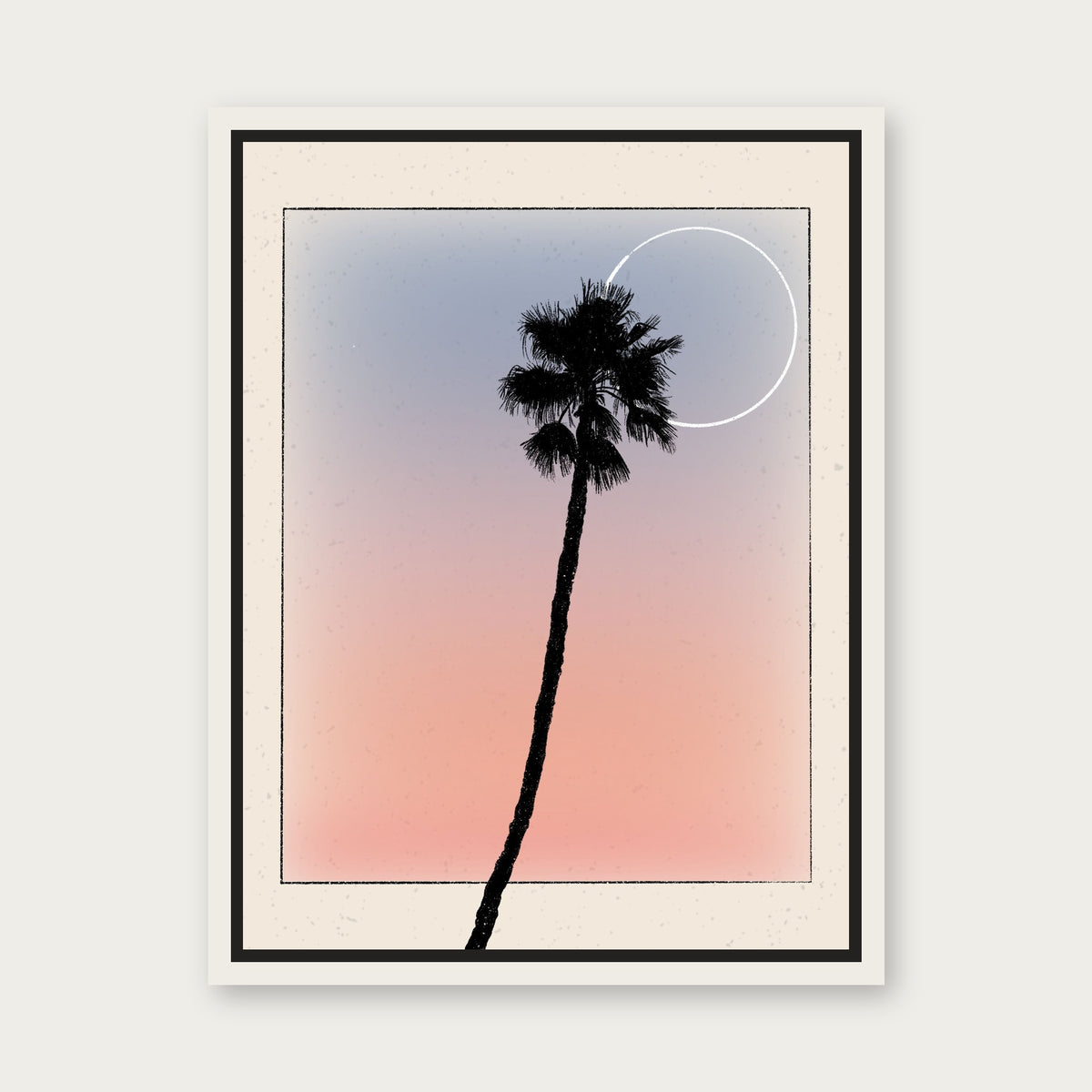 Sorbet Skies 1 Floating Frame Canvas - White floating frame