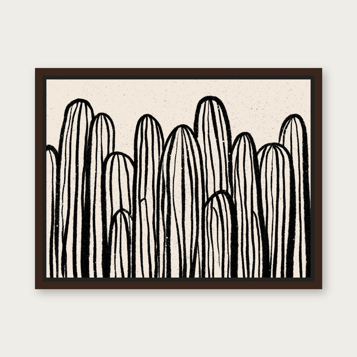 Stand 1 Floating Frame Canvas - Espresso floating frame