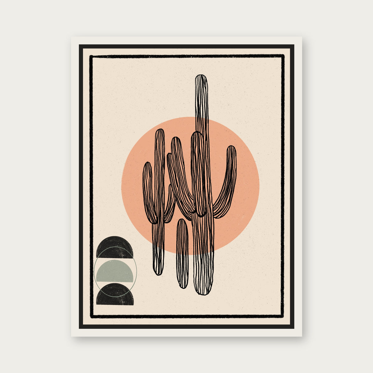 Stand Tall 1 Floating Frame Canvas - White floating frame