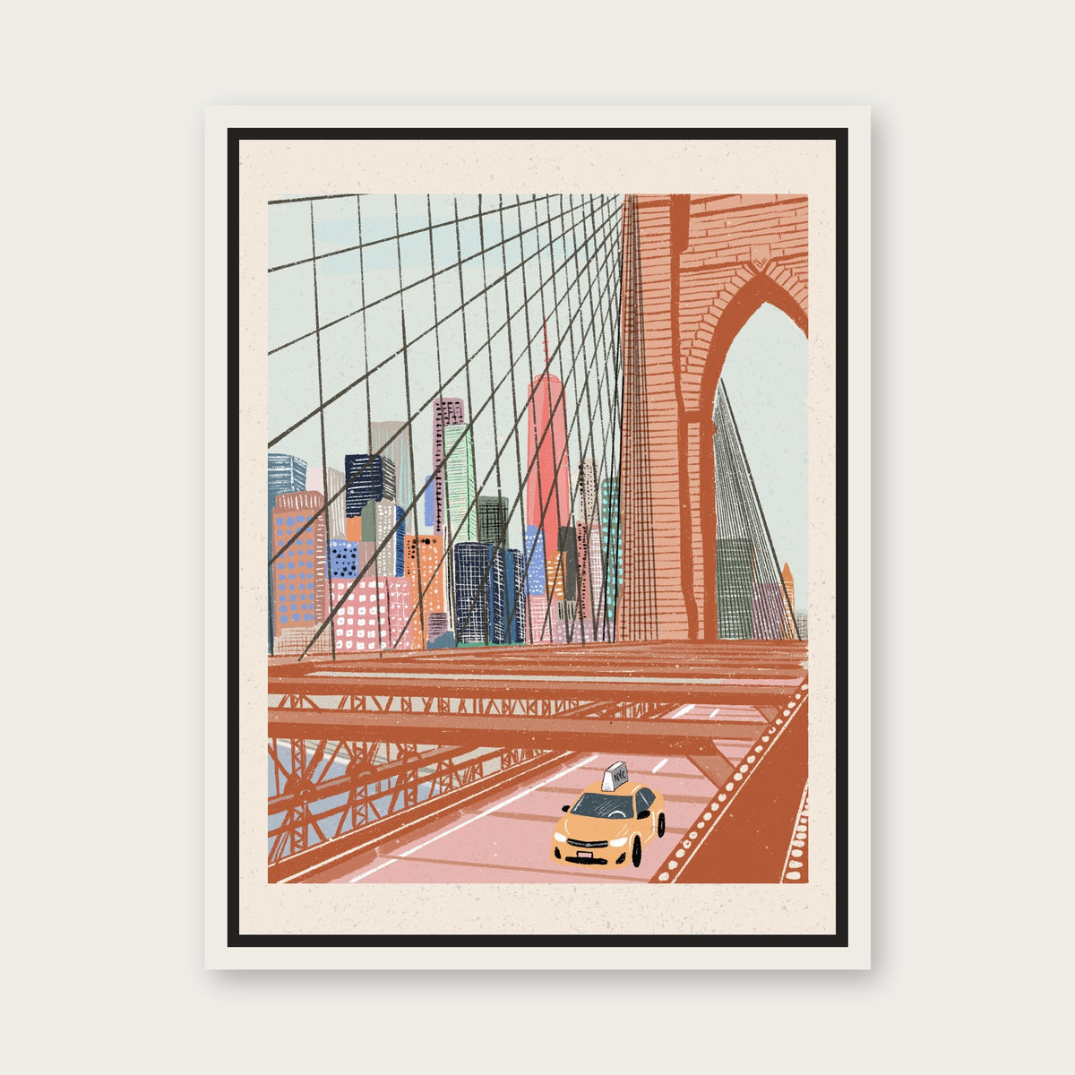 Start Spreading The News 3 Floating Frame Canvas - White floating frame