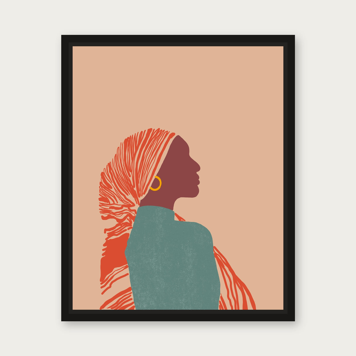 Stay Strong 1 Floating Frame Canvas - Black floating frame