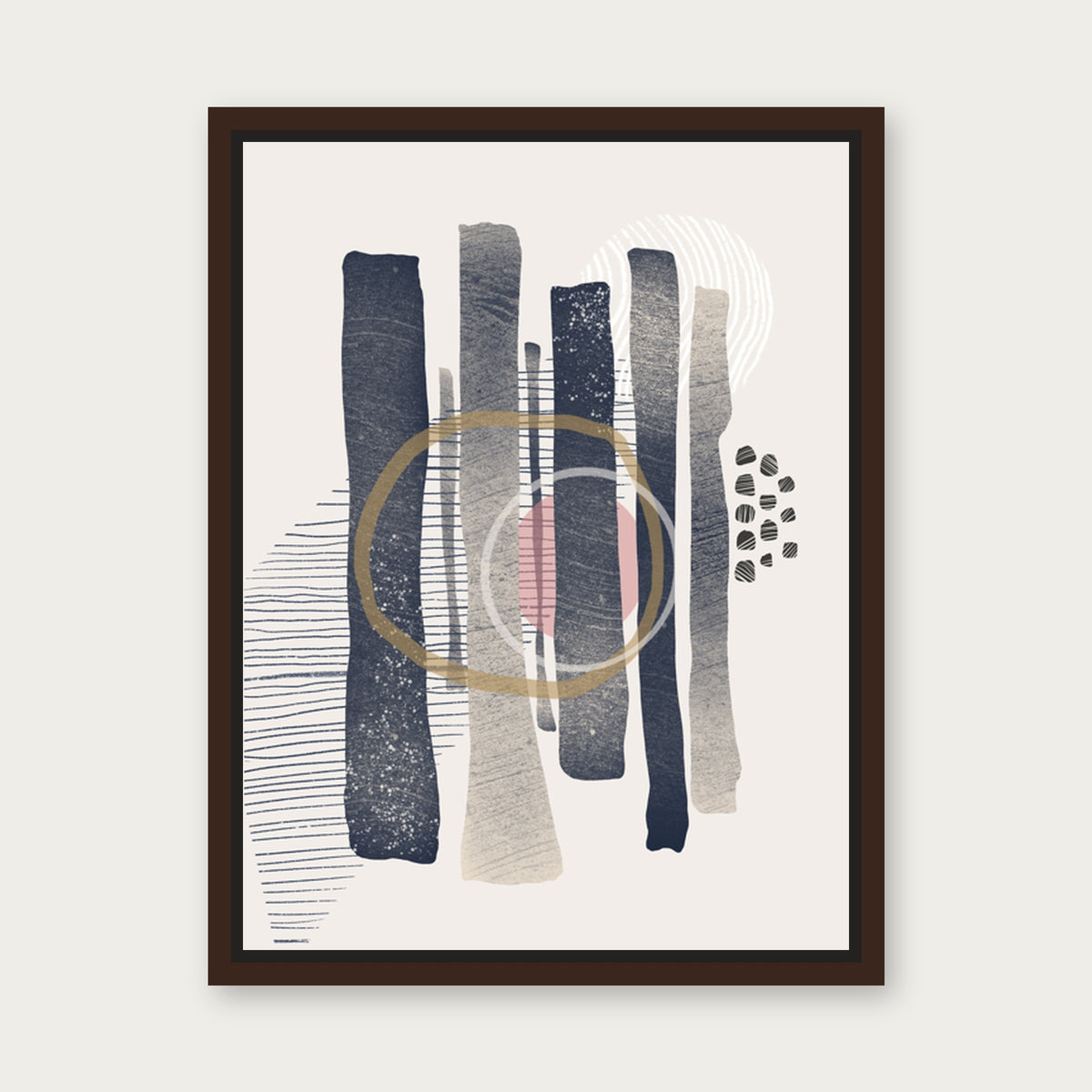 Stoney 1 Floating Frame Canvas - Espresso floating frame