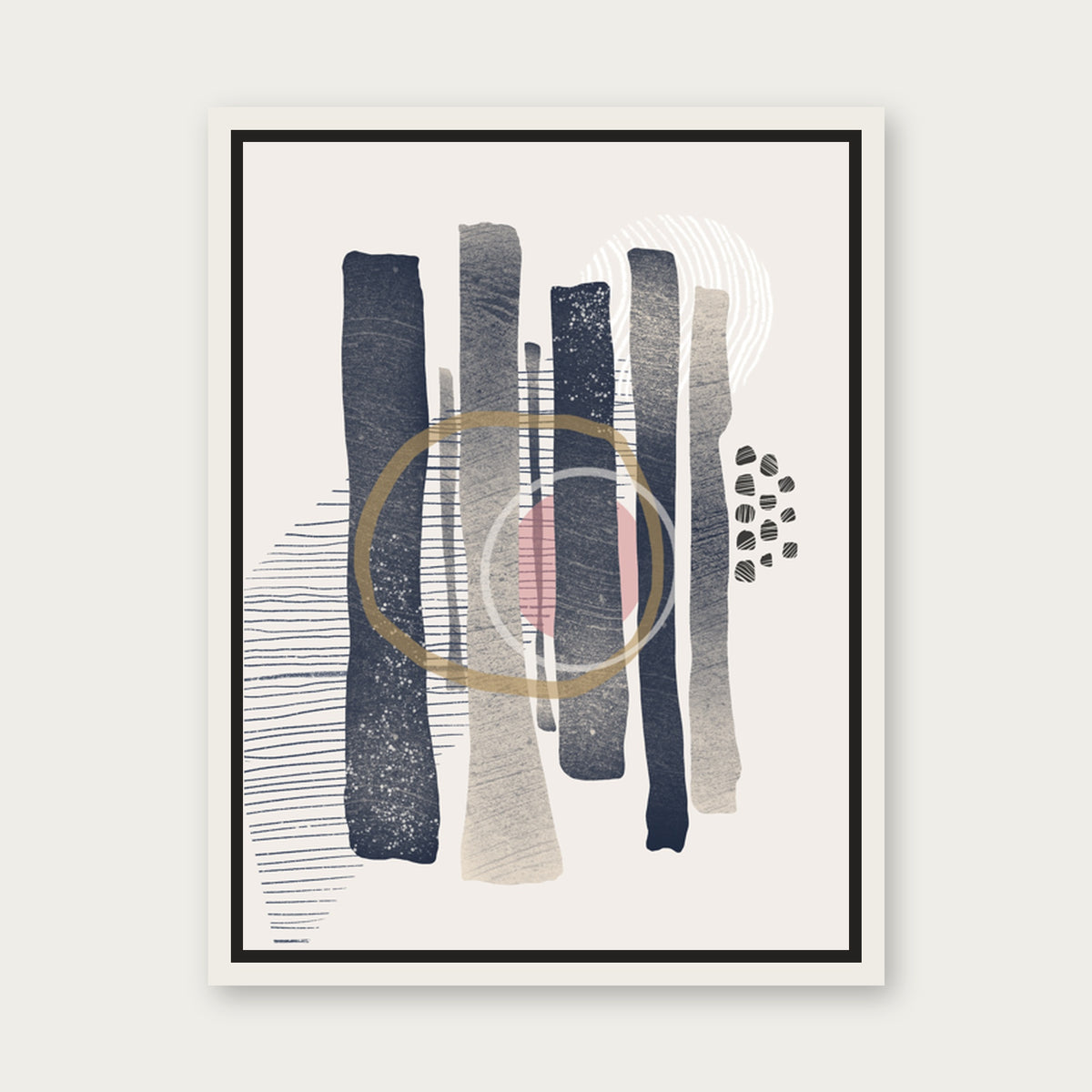 Stoney 1 Floating Frame Canvas - White floating frame