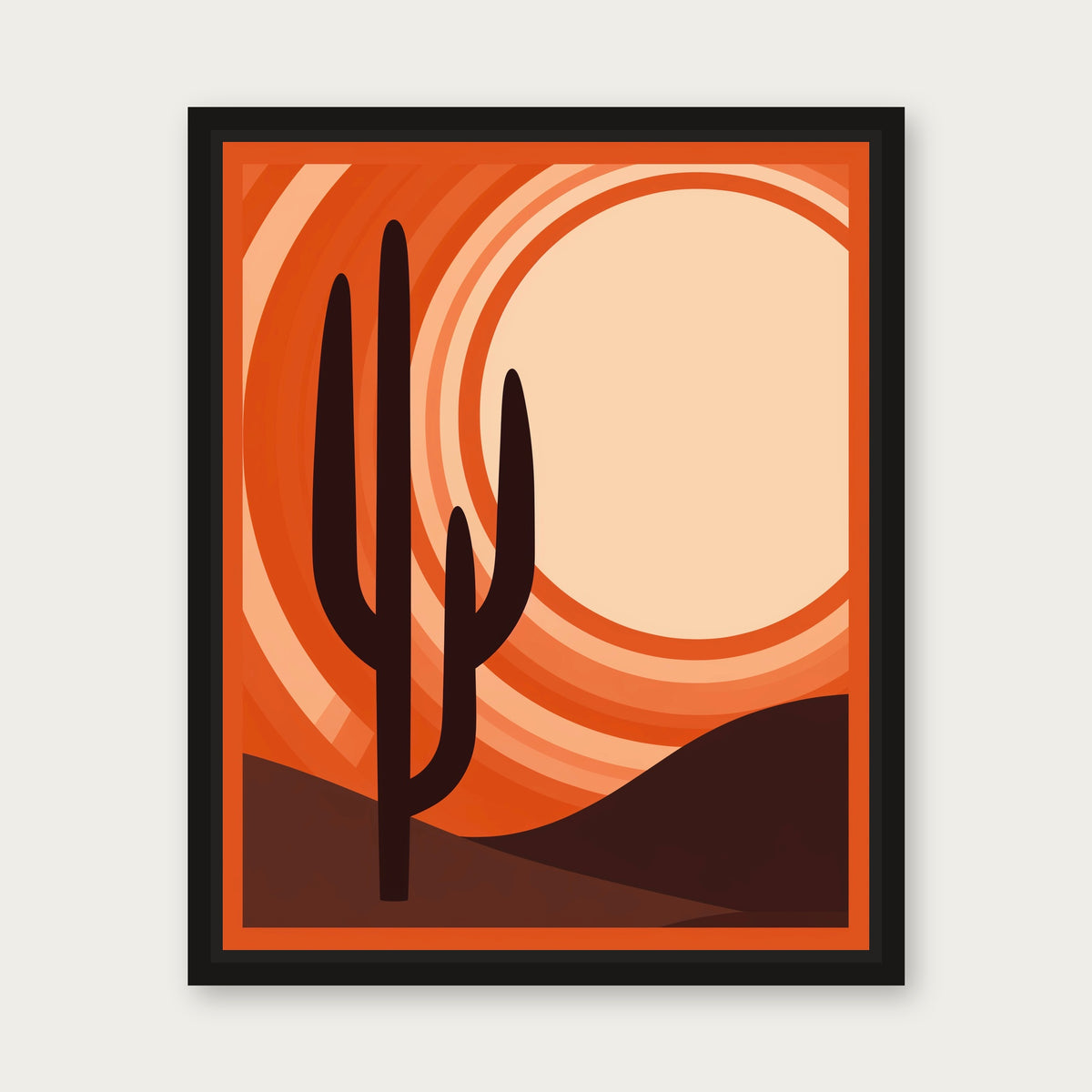 Sunset In Santa Fe Floating Frame Canvas - Black floating frame