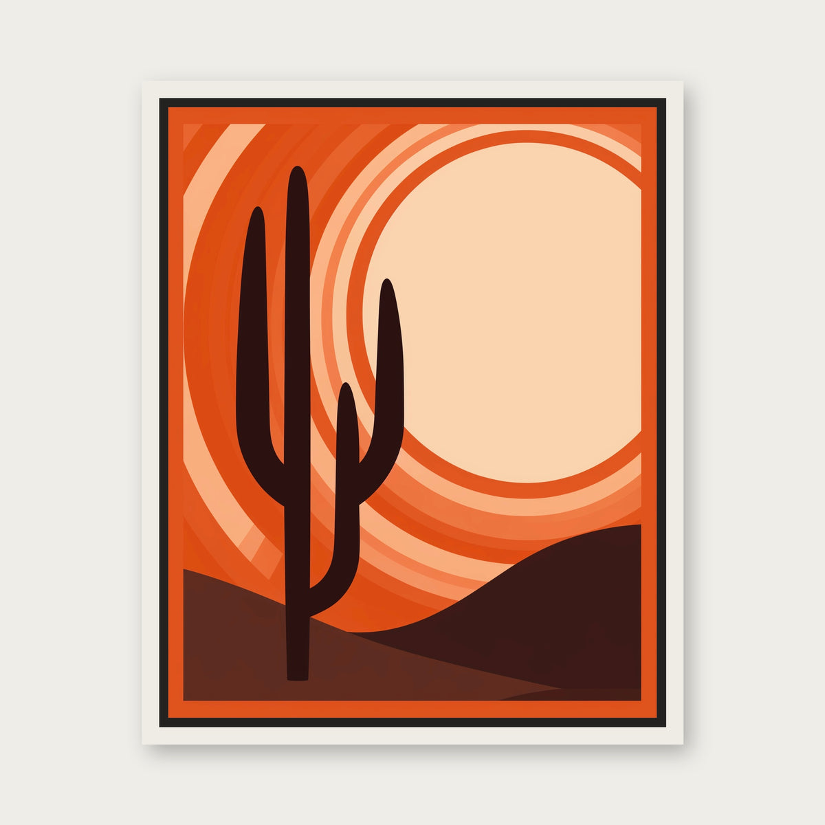 Sunset In Santa Fe Floating Frame Canvas - White floating frame