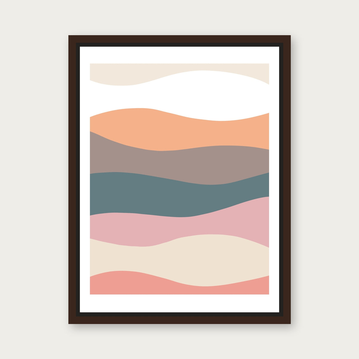 Swim 1 Floating Frame Canvas - Espresso floating frame