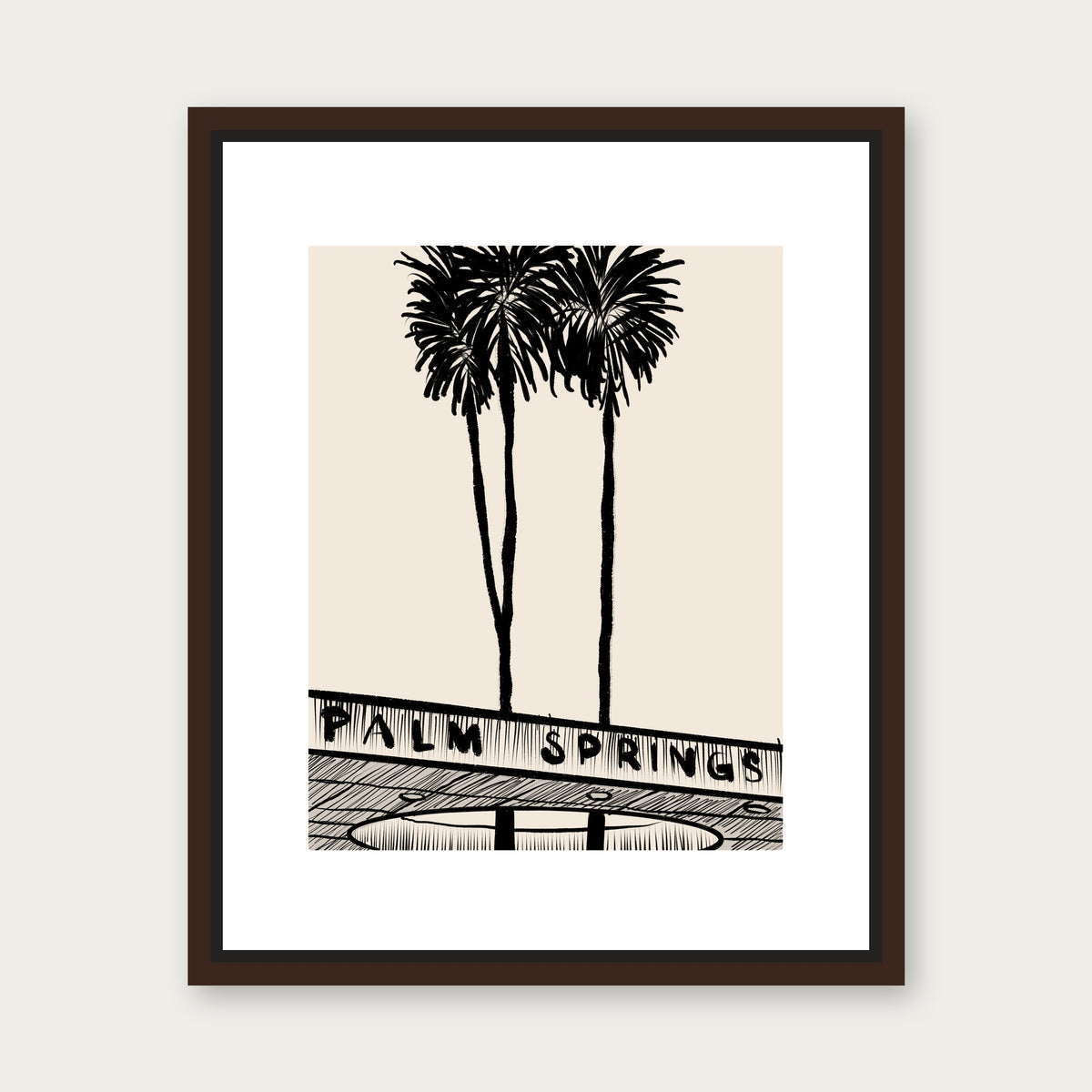 Ten East Floating Frame Canvas - Espresso floating frame