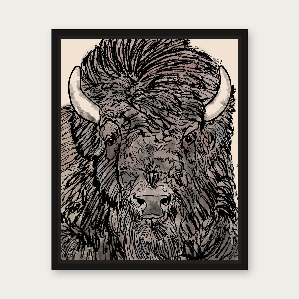 The Boss Floating Frame Canvas - Black floating frame
