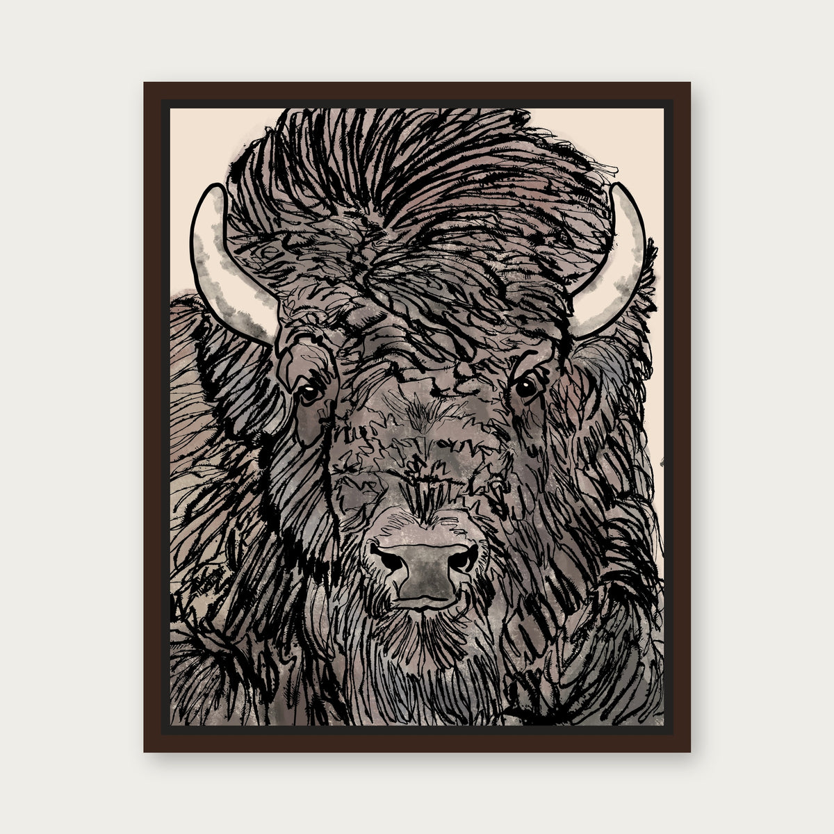 The Boss Floating Frame Canvas - Espresso floating frame